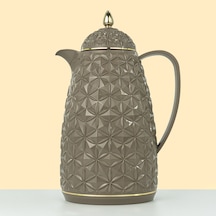 Lale Thermos Cam Hazneli Termos 9034 1,6 Lt Kahve & Çay 12 Saat Sıcak / 24 Saat Soğuk Yerli Üretim Saturn Kahverengi