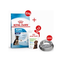 Maxi Puppy- Kuru Köpek Maması 15kg + Yavru Ödül Maması3x + Çelik Mama Kabı