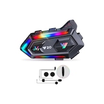 Nivego Y20 5.3 Motosiklet Kask Kulaklık Bluetooth Intercom Rgb Işıklı