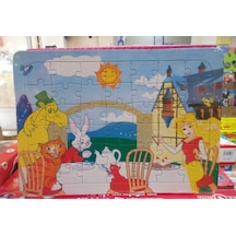 42 Parça Karton Puzzle Arkası Boyamalı 2 Adet
