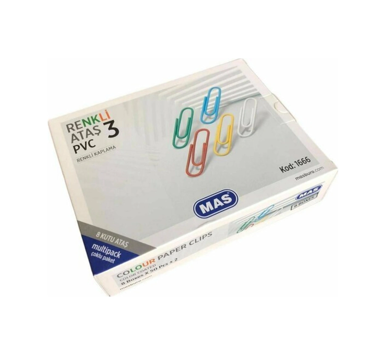 Multipack Ataş Renkli 28mm Kod1666 8 Li Paket