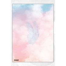 A5 Kelebek Bloknot Çizgisiz Defter - 50 Yaprak - Memopad - Notepad - Not Defteri - Not Kağıdı - 1627 Çok Renkli