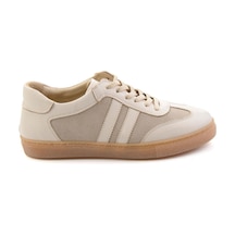 Bambi Bej Bej Hakiki Deri Kadın Sneaker K01649200303
