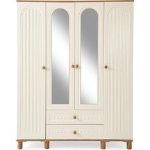 Bohem Mdf 4 Kapılı Dolap-ekru/ceviz