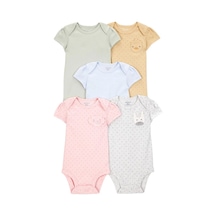 Carter's Layette Kız Bebek Kısa Kollu 5'li Body 1t010410 Çok Renkli
