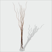 10 Adet Kahverengi Uzun Dal 80cm Fil Ayağı Cam Köşe Vazo