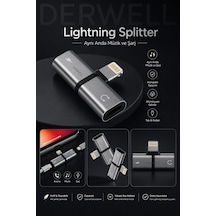 Yeni 2026 Apple Uyumlu iPhone Şarj Ve Kulaklık İkili Çevirici Çoklayıcı Aparat Aynı Anda Müzik Dinleme Ve Hızlı Şarj Desteği Veren Lightning Splitter Dönüştürücü Adaptör Kompakt Kaliteli Ses Aktarım Kablosu