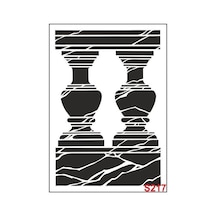 Diğer Karışık Desenler Stencil Şablon 35X50 S-217