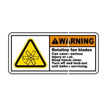 Motor Fan Uyarı Etiketi Yapıştırma Sticker 10Cm 4 Adet