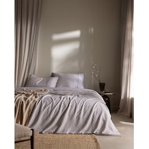 Clarice Tek Kişilik %100 Pamuk Coco Crep Çarşaflı Baskılı Nevresim Takımı - Taş 8684427178645 Çok Renkli
