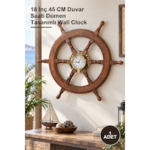 1 Adet Duvara Asmalı Dümenli Saat 18 İnç 45 Cm Duvar Saati Dümen Tasarımlı Wall Clock Diğer