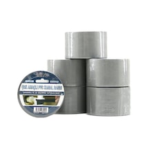 6 Adet 48mmx20mt Gri Çok Amaçlı Pvc Kanal Bandı Bant Su Geçirmez