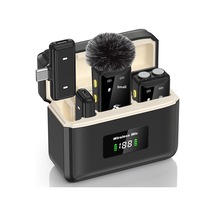 Denshi Kl-g99 Kablosuz Yaka Mikrofonu Çift Mikrofonlu, 20 Saat Pil Ömrü, Enc Gürültü Engelleme, Şarj Kutulu Wireless Mikrofon, İphone Ve Type-c Uyumlu, Youtube Tiktok Podcast Canlı Yayın