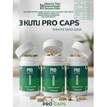 Procaps 3 Kutu X 15 Kapsül Takviye Edici Gıda Pro Caps Detox Için Çay Hediyesiyle