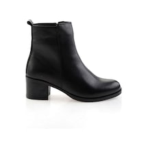 Siyah Hakiki Deri Kadın Bot & Bootie K02286001103 Siyah