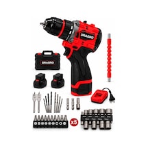 Dragro Drg-21v Kömürsüz K Darbeli Metal Şanzıman Çift Akülü Vidalama Full Setli