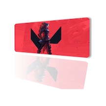 Sonictouch Kırmızı Siyah V-max Kaymaz Gaming Oyuncu Masaüstü Dikişsiz Klavye Mouse Pad 32x70cm