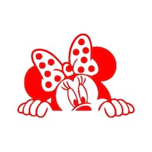 Minnie Mouse Oto Sticker, Motorsiklet, Kask , Laptop Ve Araç Sticker 15x10 Cm
