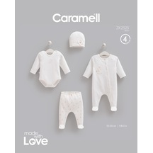Caramell Love Bunny Tulumlu 4'lü Set Ekru renkli