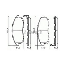 Bosch Fren Balatası Ön 137Mm Juke F15 1.6 13