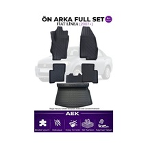 Fiat Linea 5d Karbon Paspas Takımı +3d Pvc Bagaj Havuzu Set