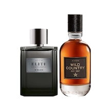 Avon Elite Gentleman in Black ve Wild Country Erkek Parfüm Seti