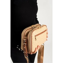Just Polo Kadın Günlük Kullanıma Uygun Su Geçirmez Lüks Ve Şık Omuz Çantası Shoulder Bag Kum - Taba