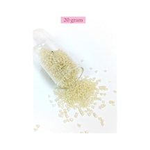 Kesme Cam Boncuk 2mm - 20 Gram - Şeffaf Krem -bnc339