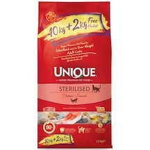 Unique Sterilized Kısırlaştırılmış Somonlu Yetişkin Kedi Maması 10 KG + 2 KG