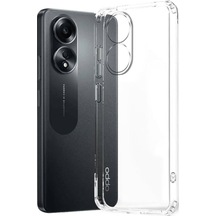 Oppo A38 Uyumlu Şeffaf Silikon Kılıf - Kamera Korumalı Esnek Tam Koruma Kapak
