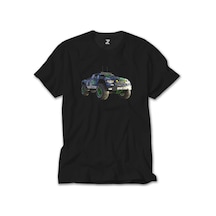 Off Road Yarış Arabası Siyah Tişört Siyah