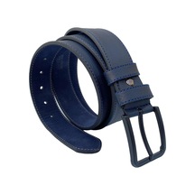 Süzer Deri Lacivert Suni Deri Mavi Dikişli Model 4 Cm.lik Unisex Spor Kemer - 9047 001 Lacivert