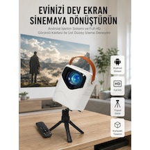 Hd Ayaklı Portatif Projeksiyon Cihazı Bluetooth Wifi Akıllı Android İşlemcili - Lisinya