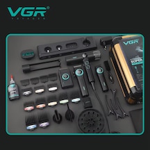 Vgr Combo 4'lü Set Stepless Pro 4'ü 1 Arada High-end Saç Kesme Makinesi Ve İyonize Fön Makinesi