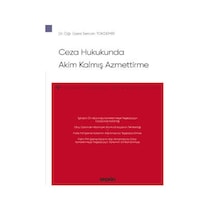 Seçkin Yayıncılık - Ceza Hukukunda Akim Kalmış Azmettirme – Ceza Hukuku Monografileri –