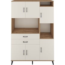 Hyperion Dolap 9 Raflı 2 Çekmeceli 6 Kapaklı 132x44x195 Çam-a... Çam