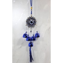 Metal Nazar Boncuğu Çan Alk3520 Altın-Model 3-Yazı 5