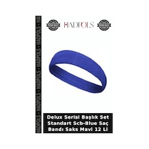 Hadpols Delux Serisi Başlık Set Standart Scb-blue Saç Bandı Saks Mavi 12 Li