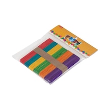 Puti Renkli Ahşap Dil Çubuğu Büyük 50li - 2 Paket