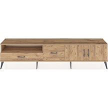 Arges Tv Ünitesi 2 Raflı 2 Çekmeceli 2 Kapaklı 220x30x51 Çam-çam Atlas Çam/atlas Çam - Atlas Çam