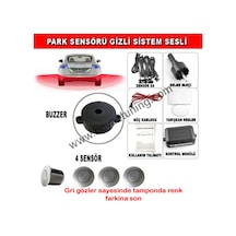 Park Sensörü Sesli Buzzerlı Bib Bib 4 Gözlü Gri