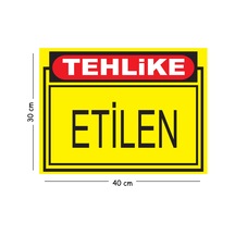 Metal Tehlike Etilen 30x40 Cm A3 Uyarı İş Güvenliği Levhası