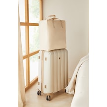 Ocean Home Textile Bej Balıksırtı Ayakkabı Taşıma Seyahat Çantası 36 X 41 X 20 Cm