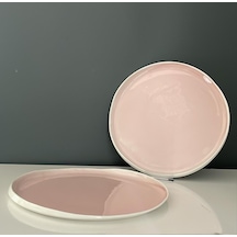 Tantitoni Sky Pembe Porselen 2 Li Servis Tabağı Seti 28,7 Cm pembe