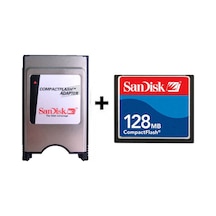 Sandisk Pcmcıa Cf Adaptör + 128Mb Cf Kart Compact Flash Kart