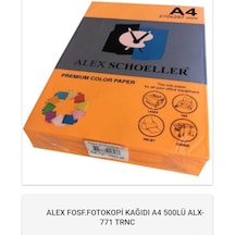 Renkli Fotokopi Kağıdı Turuncu Fosforlu-Neon 75 Gr 500 Adet Alex