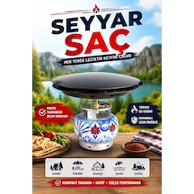 Gülsan Çift Fonksiyonlu Kavurma Sacı Gözleme Sacı 45 Cm Seyyar Sac Kırmızı