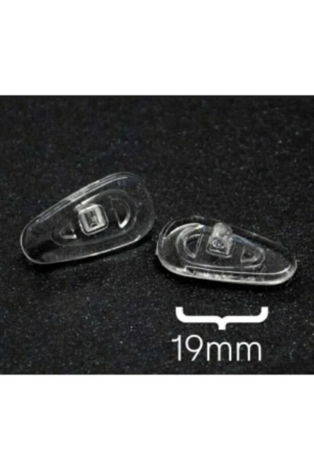 10 Adet 5 Çift Gözlük Burun Pedi - 19 Mm Vidalı Damla Silikon Plaket - Yumuşak Konforlu Set