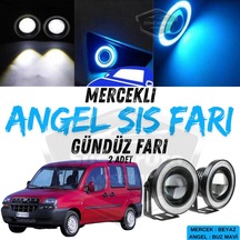 Fiat Doblo D1 2000-2005 Uyumlu Üniversal Mercekli Angel Sis Farı Metal Su Geçirmez 76 Mm Buz Halkalı Gündüz Farı Sis Farı 55691174