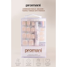 Airbrush Nails Square - Takma Tırnak Kiti French